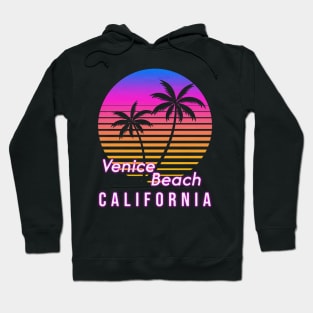 Venice Beach California Pink Cyberpunk Retro Style Hoodie